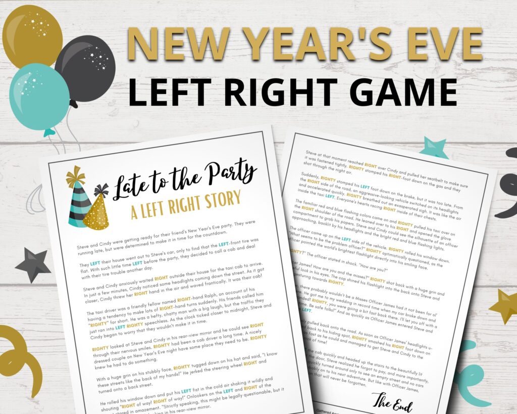 the funniest new year's eve left right game!